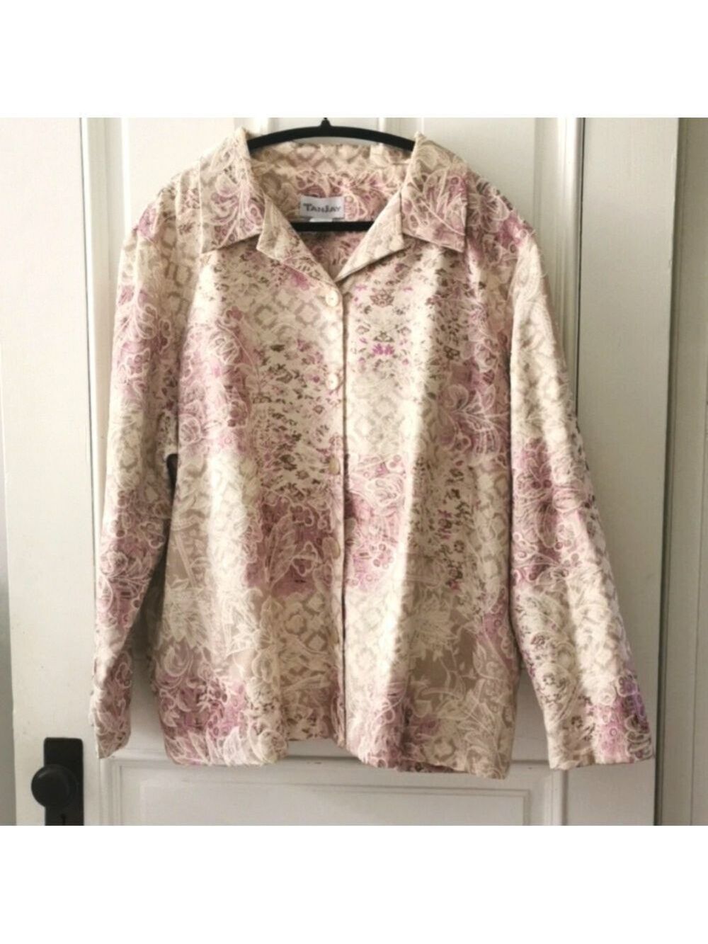 TanJay vintage 90s floral brocade womens jacket, tapestry Size XL. EUC